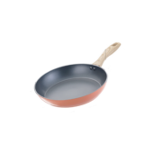 乐扣乐扣（LOCK&LOCK）煎锅 复底炖锅电磁炉燃气灶通用粉色煎炸锅24cm CAF2416YRED