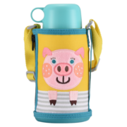 虎牌TIGER儿童不锈钢吸管保温杯MBR-T06G-YP 小猪600ML(吸管+保温盖)