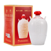 金门高粱酒 白坛 清香型白酒 58度1000ml 单瓶装 台版原瓶