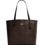 蔻驰（COACH）女士手提单肩包大号托特包深棕色5696【品牌授权直供】