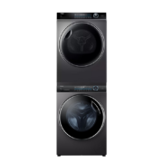预售、PLUS会员：Haier 海尔 晶彩洗烘套装 XQG100-BD14176LU1+ HBNS100-FQ176U1 家用洗烘组合全自动10KG