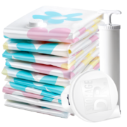 DR.STORAGE 收纳博士 真空压缩袋带抽气泵 4个50*70+4个60*40+手泵