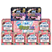 苏菲卫生巾日用+夜用套装日本尤妮佳姨妈巾弹力贴身超熟睡纯棉230+290 日夜组合装86片