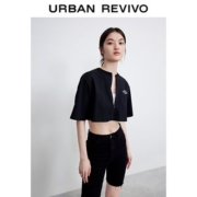 UR女装潮流字母印花立领拉链开襟衬衫WV27R2BE2000
