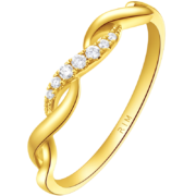 20点开始、需PLUS会员全品券：CHOW TAI FOOK 周大福 RINGISM 爱无限符号 钻石戒指 U155435 10号