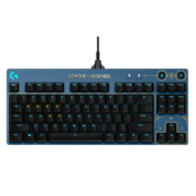 618预售：logitech 罗技 PRO X 海克斯科技版 87键 有线机械键盘 尊贵蓝 茶轴 RGB