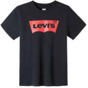 Levi's 李维斯童装男童纯棉短袖T恤夏季儿童针织舒适休闲上衣 正黑色 130/64(7)