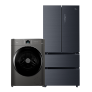 618预售、PLUS会员：Midea 美的 冰洗套装 19分钟急速净味508L法式冰箱BCD-508WTPZM(E)+10公斤滚筒洗烘一体MD100V5S