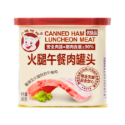 小猪呵呵火腿午餐肉罐头340g  即食速食早餐涮火锅户外 猪肉≥90%家庭应急储备