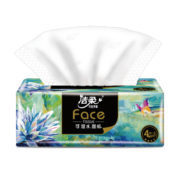 洁柔Face油画抽纸4层20包纸巾可湿水面巾纸家用餐巾面纸抽整箱装