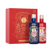 金六福 喜悦礼盒 50.8度 500ml*2瓶 礼盒装 浓清兼香型白酒【婚宴用酒】