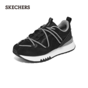 斯凯奇（Skechers）女鞋简约时尚百搭纯色休闲鞋厚底缓震运动鞋板鞋177070 黑色/BLK 35