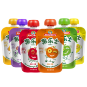 果乐士99.9%水果泥 6口味水果缤纷悦享装 90g*6袋 宝宝儿童果泥