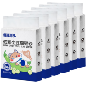 倔强的尾巴原味豆腐猫砂低粉尘吸水强除臭2.3kg*12袋 (实发2.3kg*12含附件)
