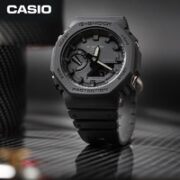 CASIO 卡西欧 男士石英腕表 GA-2100-1A1 哑光磨砂黑