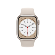 Apple Watch Series 8 智能手表GPS款41毫米星光色铝金属表壳星光色运动型表带MNP63CH/A