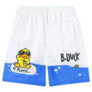 B.Duck小黄鸭童装男童五分裤夏季卡通休闲中裤 白色 110cm