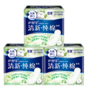 护舒宝天然纯棉卫生巾日用240mm*30片淡香型长效清新极薄透气姨妈巾