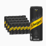88VIP！Schweppes 怡泉 可口可乐怡泉摩登罐无糖苏打水 330mlx24罐