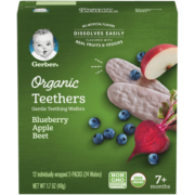 嘉宝Gerber 有机蓝莓苹果磨牙米饼 三段（7个月以上）48g原装进口