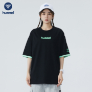 Hummel 大黄蜂 拼色情侣时尚圆领半袖T恤（80~200斤）4色