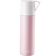 物生物（RELEA） 保温杯 男女学生创意便携不锈钢大容量保温水杯500ML 简色糖果粉