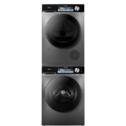 需购券、618预售、PLUS会员：Midea 美的 快净系列 MG100V5S+MH100V5S 热泵式洗烘套装 黑色
