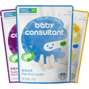 宝贝顾问（BABY   CONSULTANT）米饼韩国进口3袋装多口味宝宝磨牙饼儿童零食无添加糖60g 原味+南瓜+紫薯