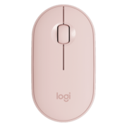 罗技 LOGITECH PEBBLE 鹅卵石鼠标 蓝牙鼠标 无线办公鼠标 安静音小鼠标 男女生对称 【LOGITECH PEBBLE】玫瑰粉