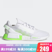 阿迪达斯 （adidas）三叶草新款 NMD_R1 经典时尚缓震耐磨运动休闲跑步鞋鞋GX4985 GX4985「白/绿」 36(220mm)