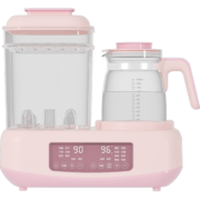 奥克斯（AUX） 恒温水壶ACX-1011W1婴儿调奶器奶瓶消毒器温奶器烘干三合一粉色