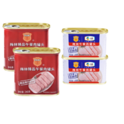 京东百亿补贴：MALING 梅林 午餐肉罐头火锅食材熟 4罐实惠组合