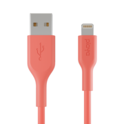 贝尔金（BELKIN） playa数据线MFi认证适用于苹果iphone13/Pro/max A转Lighting 1米珊瑚红 PVC