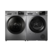 预售、PLUS会员：Midea 美的 MG100VT55DY+MH100VH03Y 热泵式洗烘套装