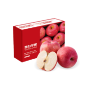 PLUS会员: 京鲜生 烟台红富士苹果 12个礼盒 净重 2.1kg*3件
