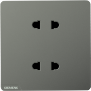 西门子（SIEMENS） 【清单报价】皓彩深灰银无边框大面板 开关插座面板家用暗装86型 10A四孔