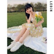LEDIN 乐町 女士碎花连衣裙 CWFAB2239