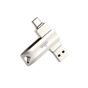 爱国者（aigo）256GB Type-C USB3.2 手机U盘 U351高速读写款 银色 双接口手机电脑用 读速高达150MB/S