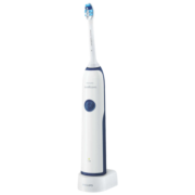 飞利浦（PHILIPS）电动牙刷 成人声波震动情侣牙刷(自带刷头*2)智能净白 牙龈护理型  结力净齿 智能计时【2支刷头-蓝色】
