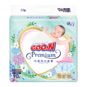 大王GOO.N 花信风纸尿裤 NB90片(5kg以下)尿不湿新生儿 超薄透气
