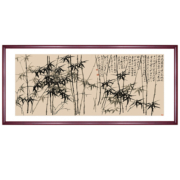 郑板桥 竹子国画 名画仿古新中式水墨禅意挂画办公室背景书房挂画