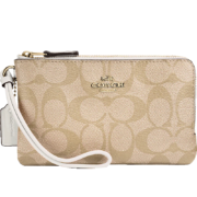 COACH 蔻驰 女士手拿包 零钱包 浅卡其色 87591 IMDQC