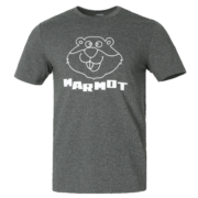 土拨鼠（Marmot）2023春夏新款运动户外男士印花轻薄舒适棉感速干短袖t恤 石南曜石黑5608 M(欧码偏大)