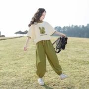 啪吡熊 女童休闲运动两件套