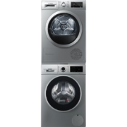 618预售、PLUS会员：BOSCH 博世 WNA154X80W+WTW875681W 热泵式洗烘套装 银色
