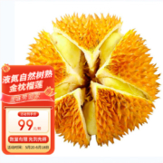 榴莲自然树熟 泰国金枕头榴莲水果 3.0-4.0斤 液氮冷冻锁鲜