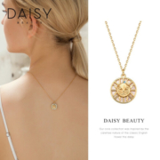 DAISY BEAUTY【赵今麦同款】太阳神幸运币S925银项链硬币锁骨链生日520礼物