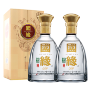 今世缘 国缘对开 42%vol 柔雅型白酒 550ml*2瓶 礼盒装