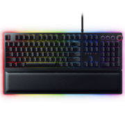 雷蛇 Razer 猎魂光蛛精英版 线性光轴 机械键盘 有线键盘 游戏键盘 104键 RGB幻彩 电竞 黑色 幻彩腕托
