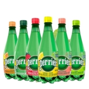 进口法国巴黎水Perrier无糖气泡水矿泉水柠檬味饮料500ml*24瓶